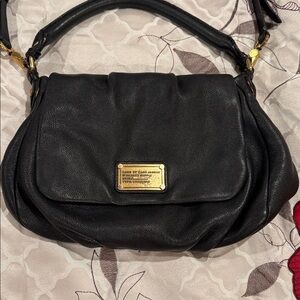 Marc by Marc Jacobs Classic Q Lil Ukita shoulder bag in black pebbled leather.